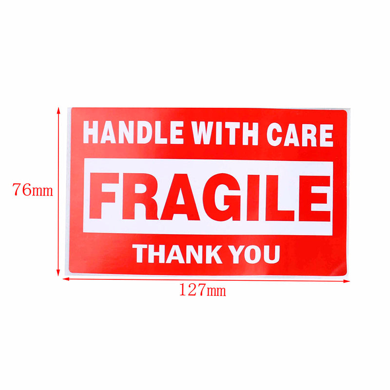 FungLam 3 X 5 Fragile Handle with Care Warning Stickers for Shipping