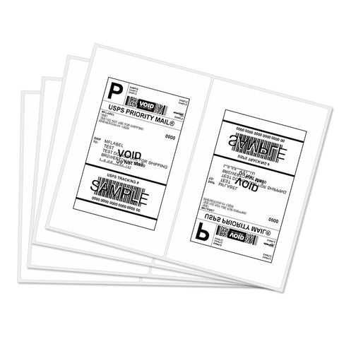 FungLam Half Sheet Laser & Inkjet - Rounded Corner Shipping Address Labels - 5-1/2" X 8-1/2"