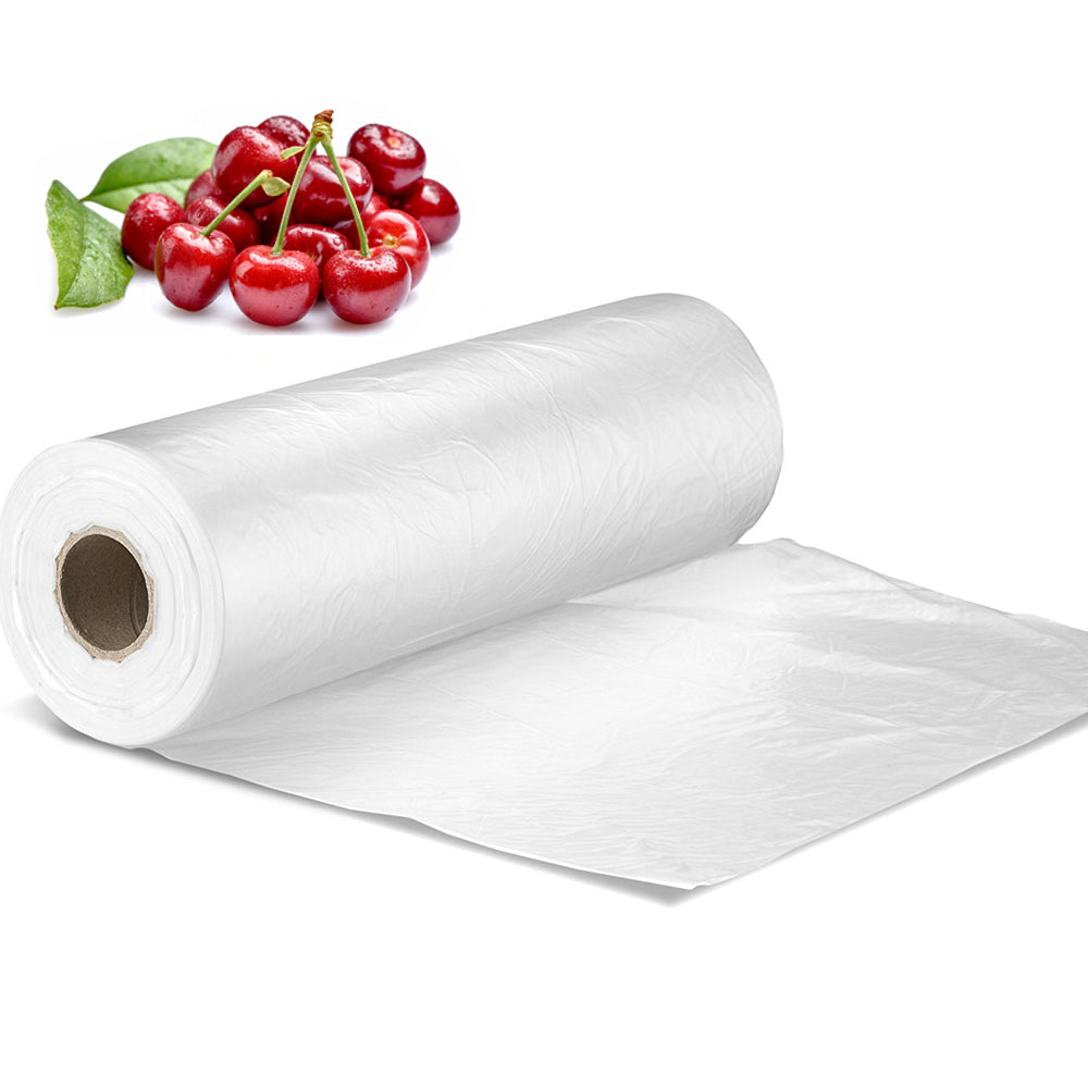 KINJOEK 2 Rolls 10 x 14 Inches Disposable Plastic Food Bags, Plastic  Produce Bags, Plastic Bags Roll Food Storage Clear Bags, Polyethylene, 500