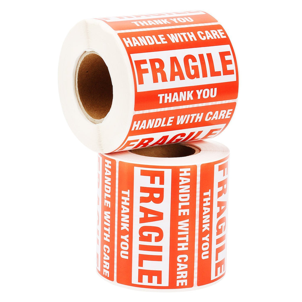 Handle With Care, Fragile Shipping Label, 3 x 2