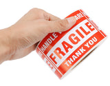 FungLam 3" X 5" Fragile Handle with Care Warning Stickers for Shipping and Packing - 500 Permanent Adhesive Labels Per Roll