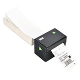 FungLam 4" x 6" Fanfold Direct Thermal Labels, 2000 Labels Per Stack, White Perforated, Permanent-Adhesive, Compatible Zebra, Elton