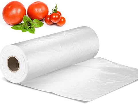 FungLam 12" X 16" Plastic Produce Bag on a Roll, Bread and Grocery Clear Bag, 350 Bags/Roll