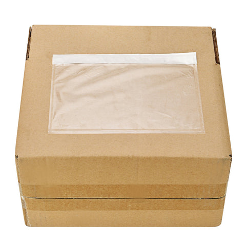 FungLam 6" x 9" Clear Adhesive Top Loading Packing List Clear Shipping Pouches, Mailing/Shipping Label Envelopes