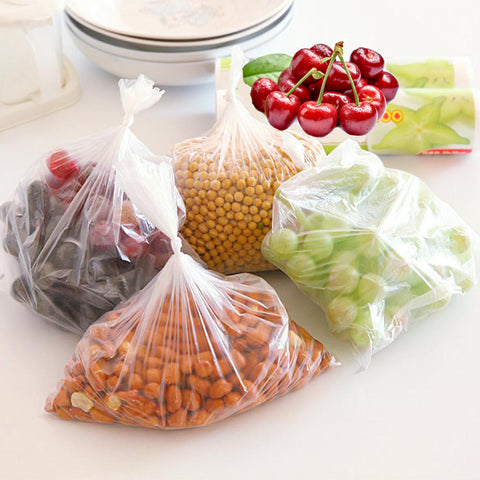 FungLam Plastic Produce Bags, Food Storage Bags, Clear Bag Roll, 14 x 20,  350 Bags a Roll (2 Rolls)