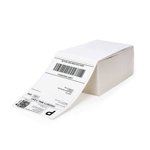 FungLam Thermal Labels, Fanfold Labels, Commercial Grade Shipping Labels for Direct Thermal Printer